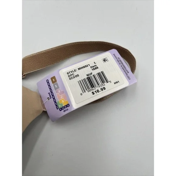 Hanes Wirefree Bra/G521/ ComfortFlex Fit Oh So Light ComfortBand/Large/Beige - Picture 3 of 9